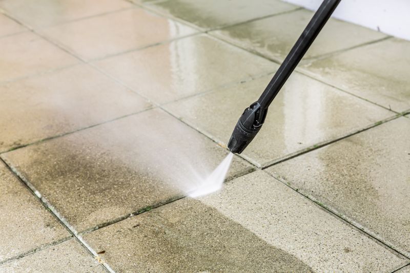 Powerwashing a patio