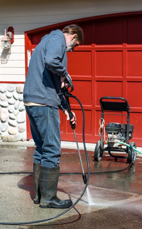 Cleaning a garage door